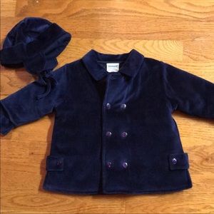 Infant Peacoat matching hat